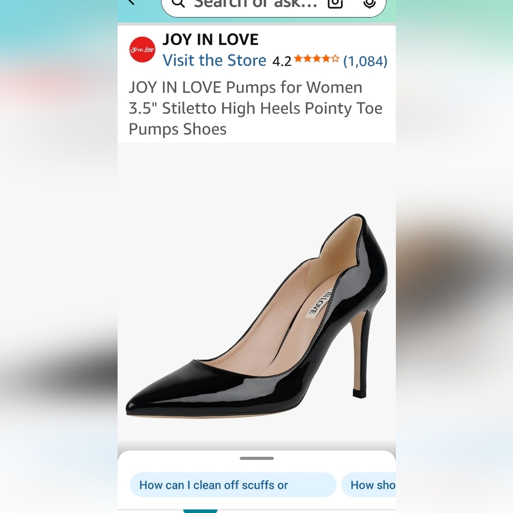 NIB Joy In Love Size 5.5 Black Patent Leather Heels - Picture 12 of 13